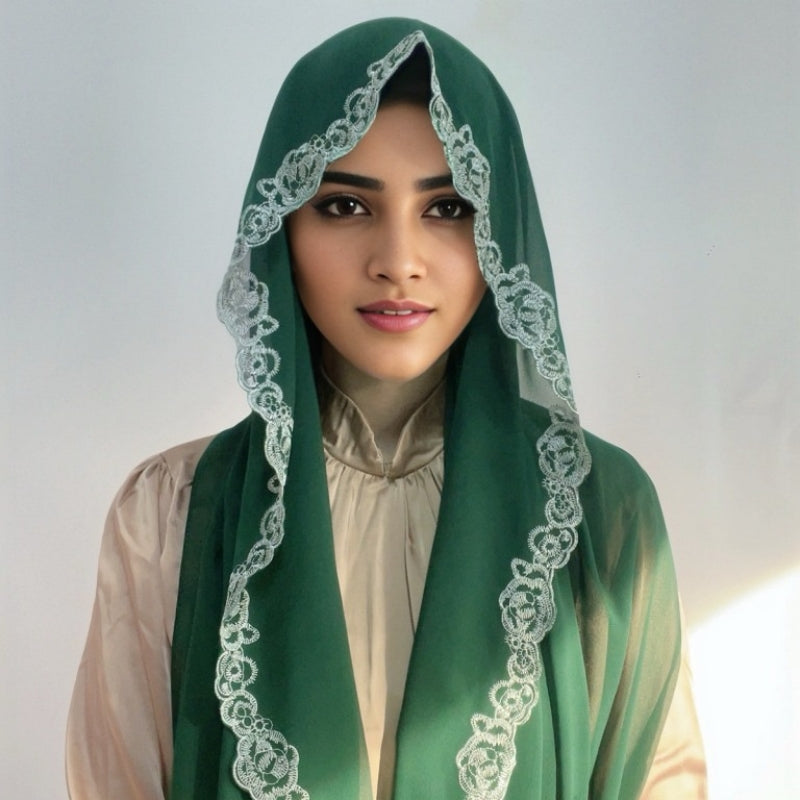 Bubble Lace Chiffon Hijab - Attraction Mart
