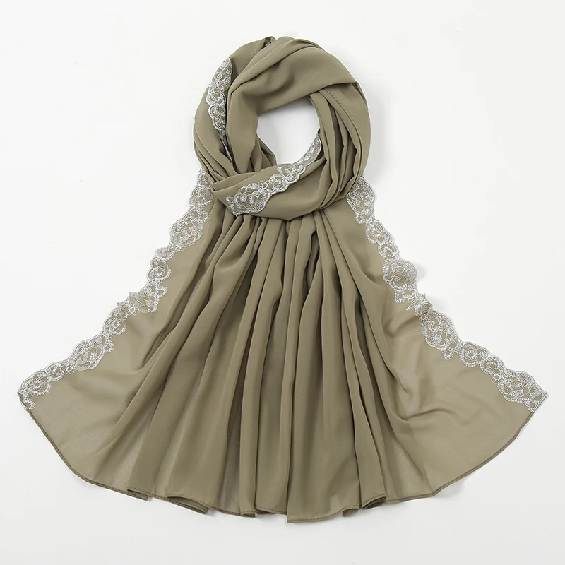 Bubble Lace Chiffon Hijab - Attraction Mart