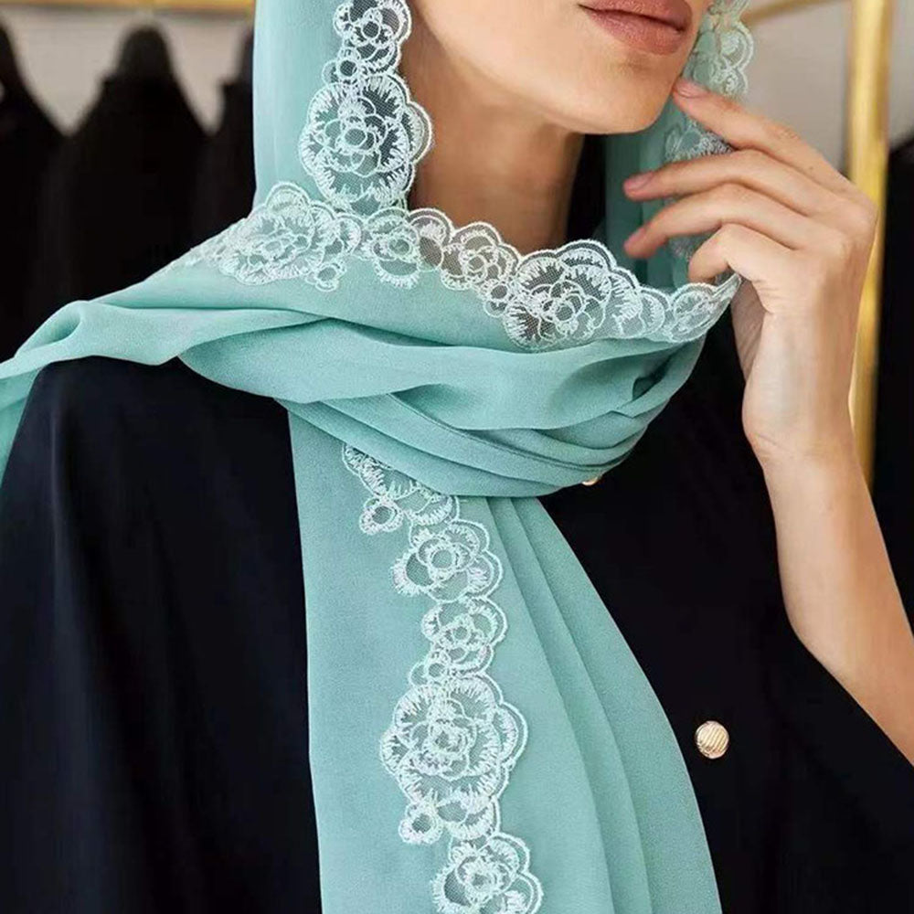 Bubble Lace Chiffon Hijab - Attraction Mart