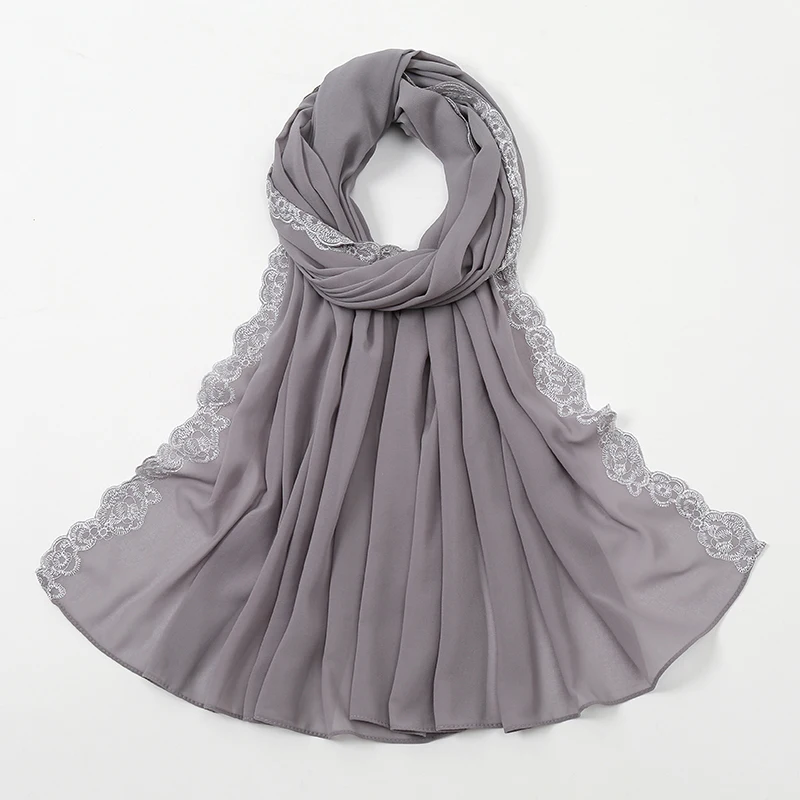Bubble Lace Chiffon Hijab - Attraction Mart