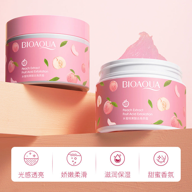 PEACH GEL & EXFOLIATING BODY GLOVE FOR SKIN GLOW