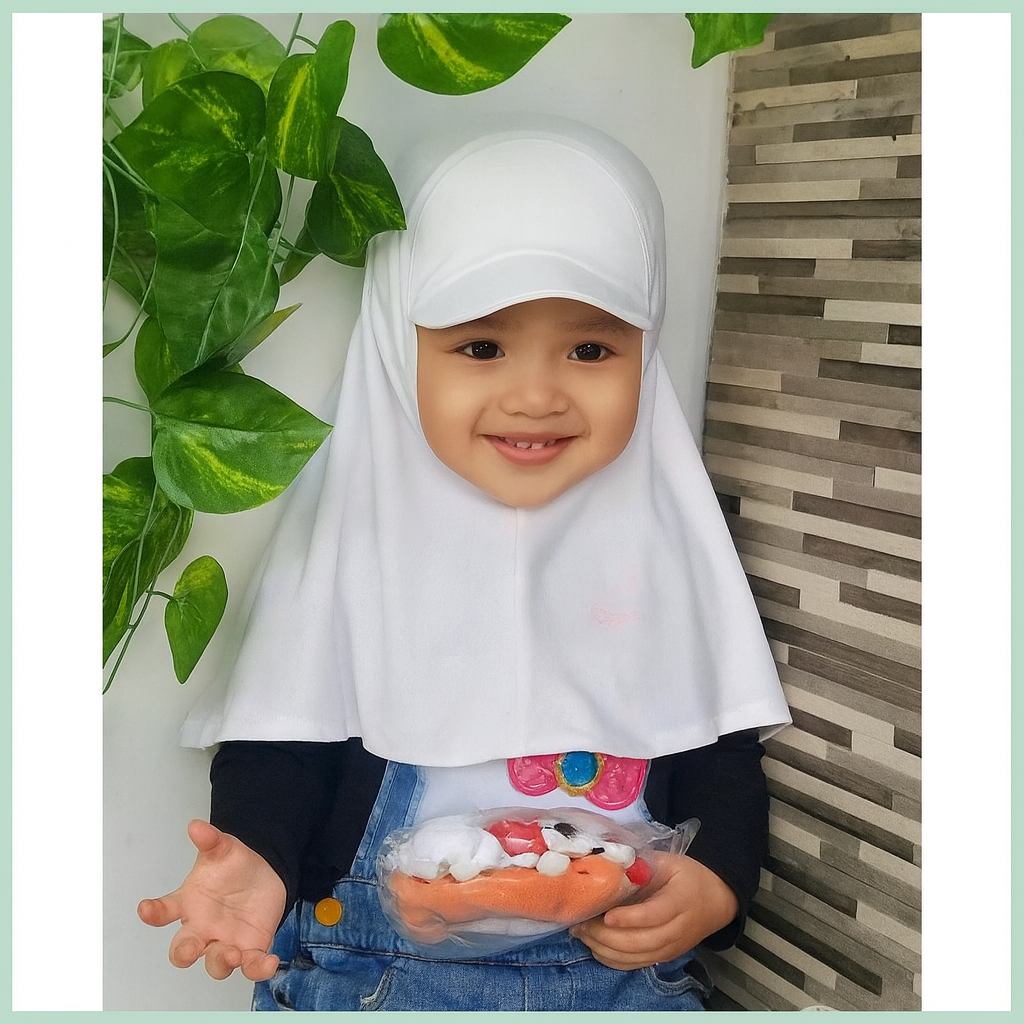 Kids Sport Hijab with Cap/ Summer Cap Hijab for Kids