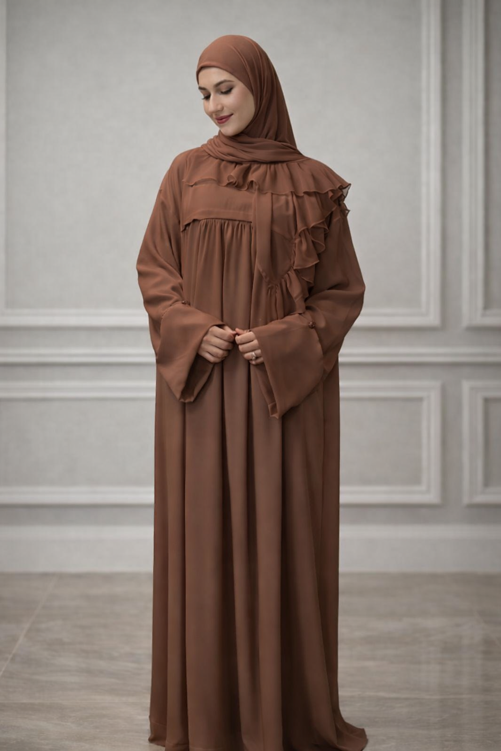 3 in 1 Zipper Abaya for Umrah & Hajj - Complete Abaya and Hijab Set