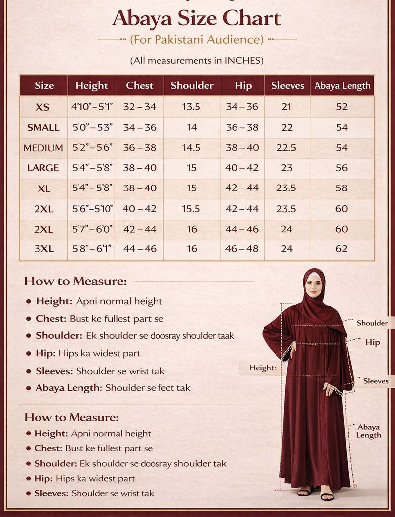 Satin Abaya With Matching Belt Made Of Diamond Tassel