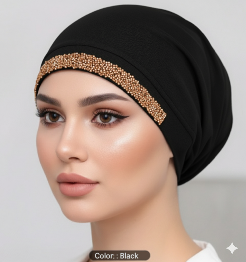 Chandni Glitter Hijab Cap– Premium Jersey Undercap for Women Pakistan