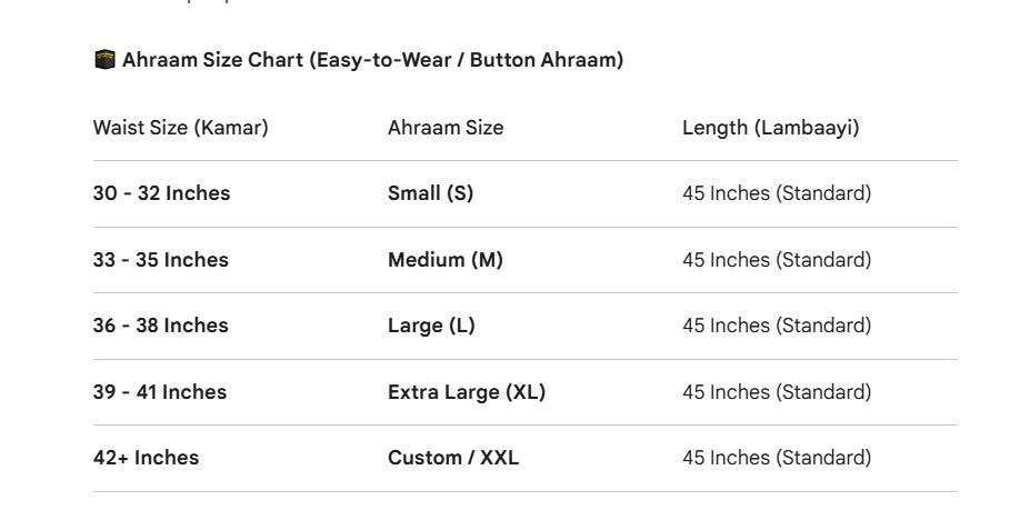 Easy to Wear Ahraam for Men - Pocket Ahraam with buttons
