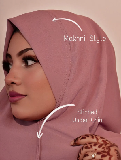 Embroidery Stud Hijab - Ready to Wear Instant Hijab