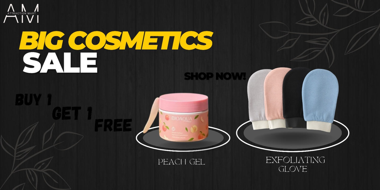 PEACH GEL & EXFOLIATING BODY GLOVE FOR SKIN GLOW