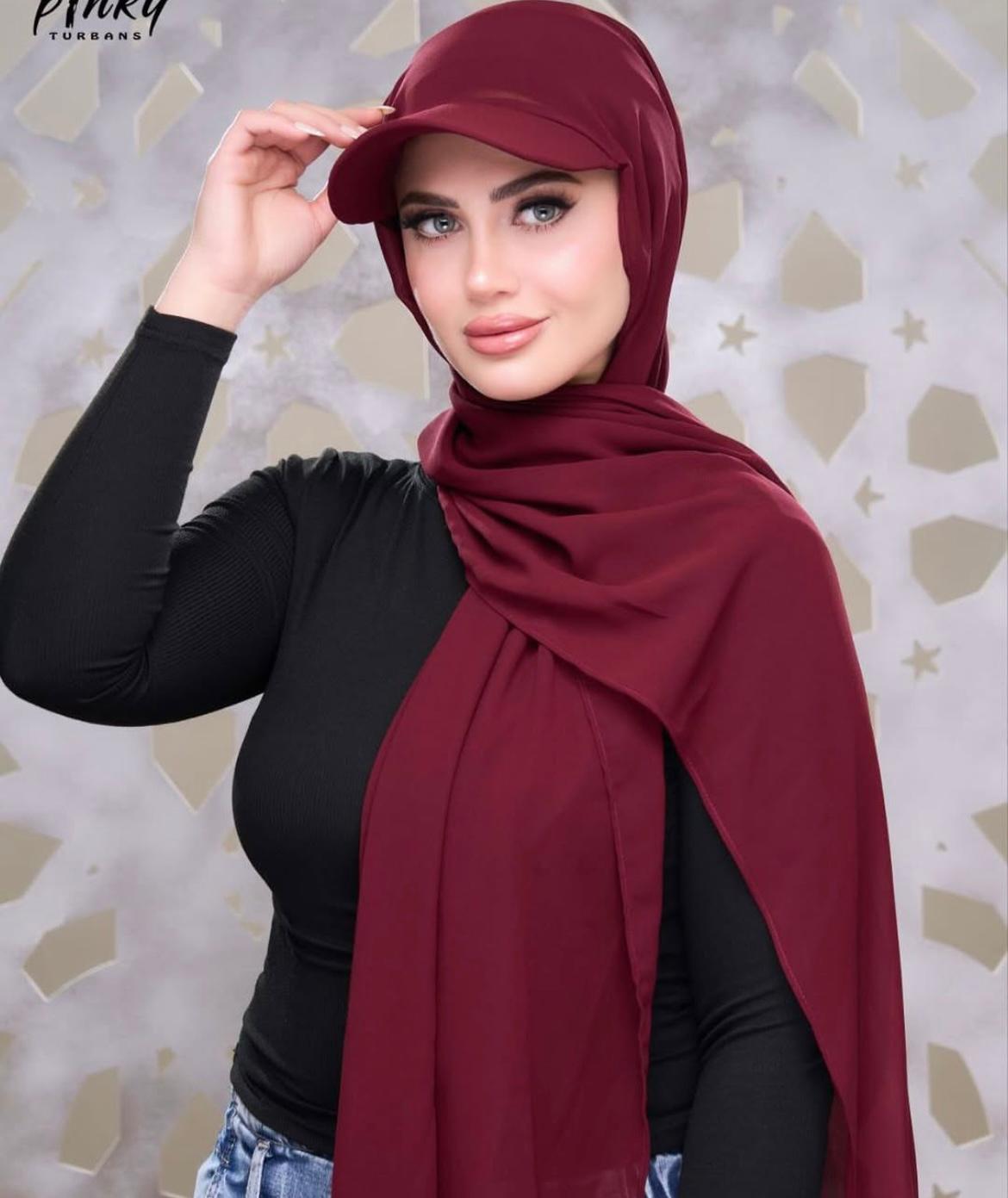Noor Hijab with attached Hat - Attraction mart