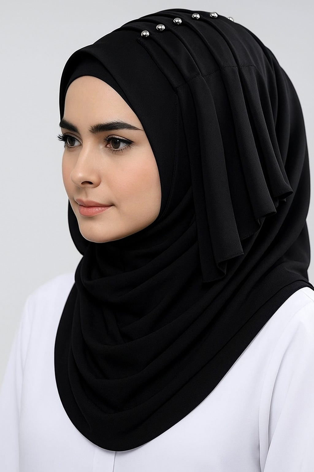 Butterfly Pleated Chiffon Hijab | Lightweight & Stylish - Attraction mart