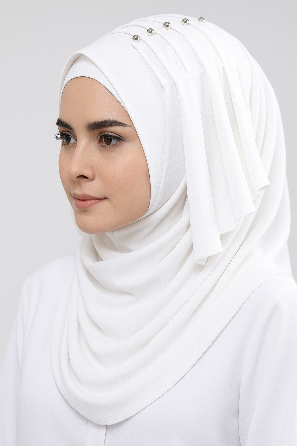 Butterfly Pleated Chiffon Hijab | Lightweight & Stylish - Attraction mart
