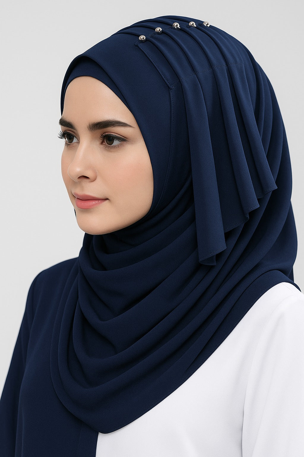Butterfly Pleated Chiffon Hijab | Lightweight & Stylish - Attraction mart