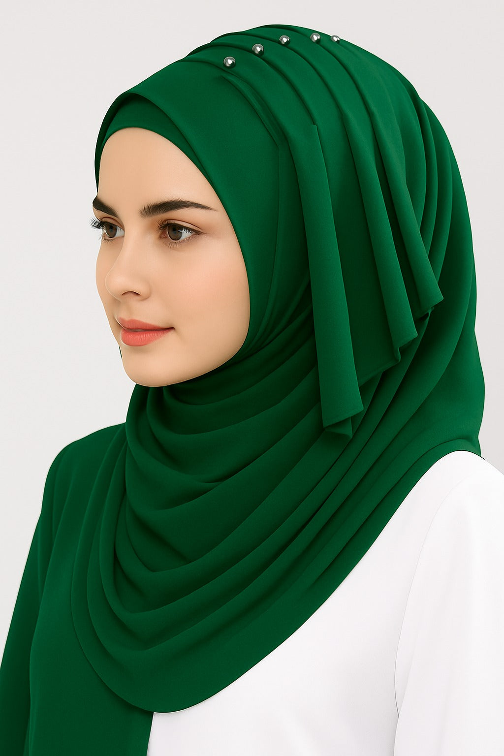 Butterfly Pleated Chiffon Hijab | Lightweight & Stylish - Attraction mart