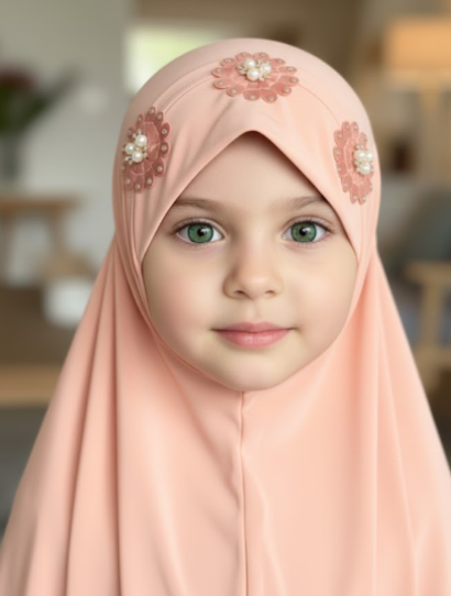 Kids Embroidery Hijab | Easy Wear Scarf for Girls in Pakistan