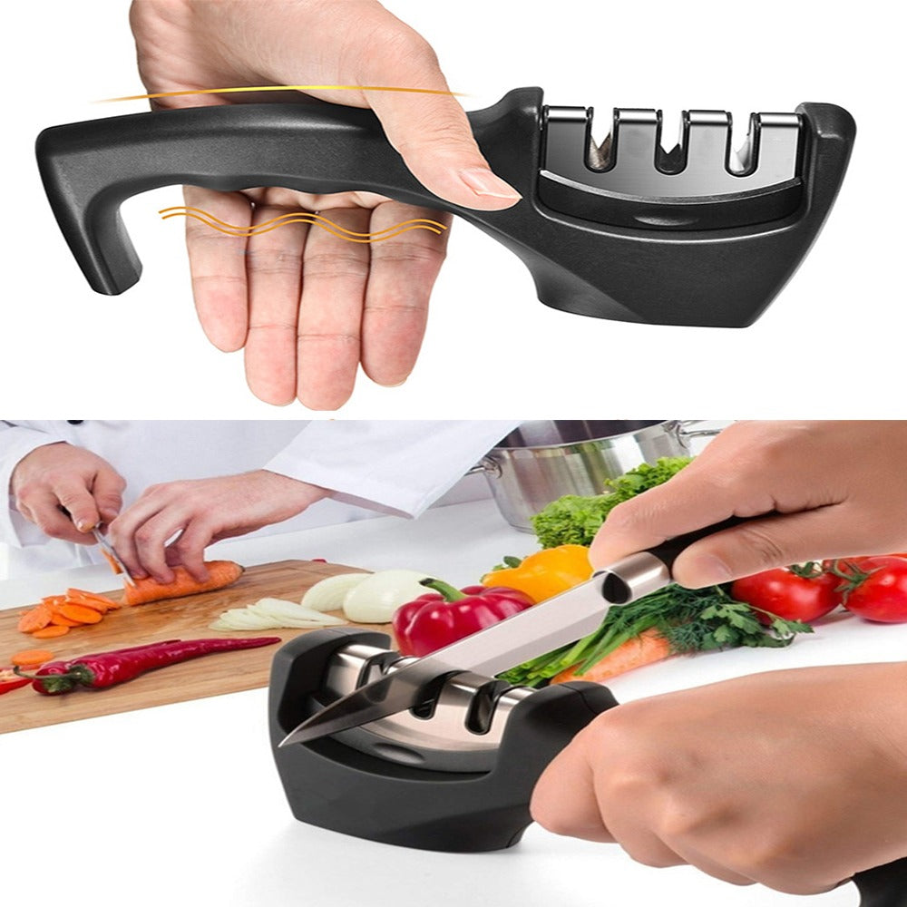 Handheld Household Knife Sharpener, Three Stages Quick Sharpening Kitchen  Knife Grinding Stone