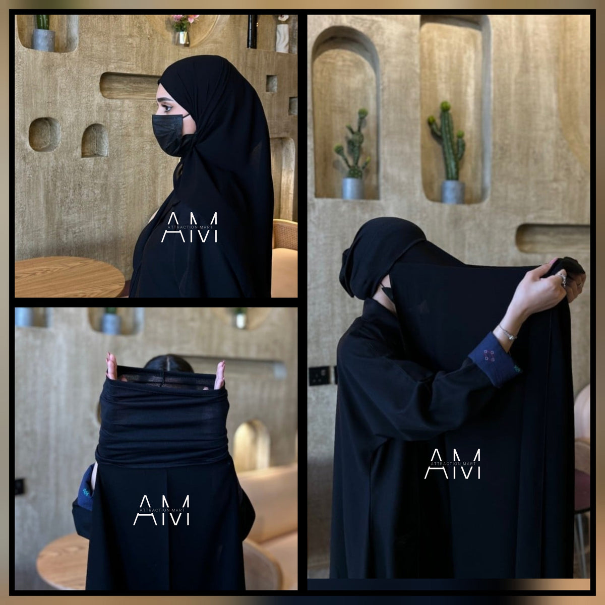Premium instant chiffon hijab with attached cap in Pakistan - product view 26