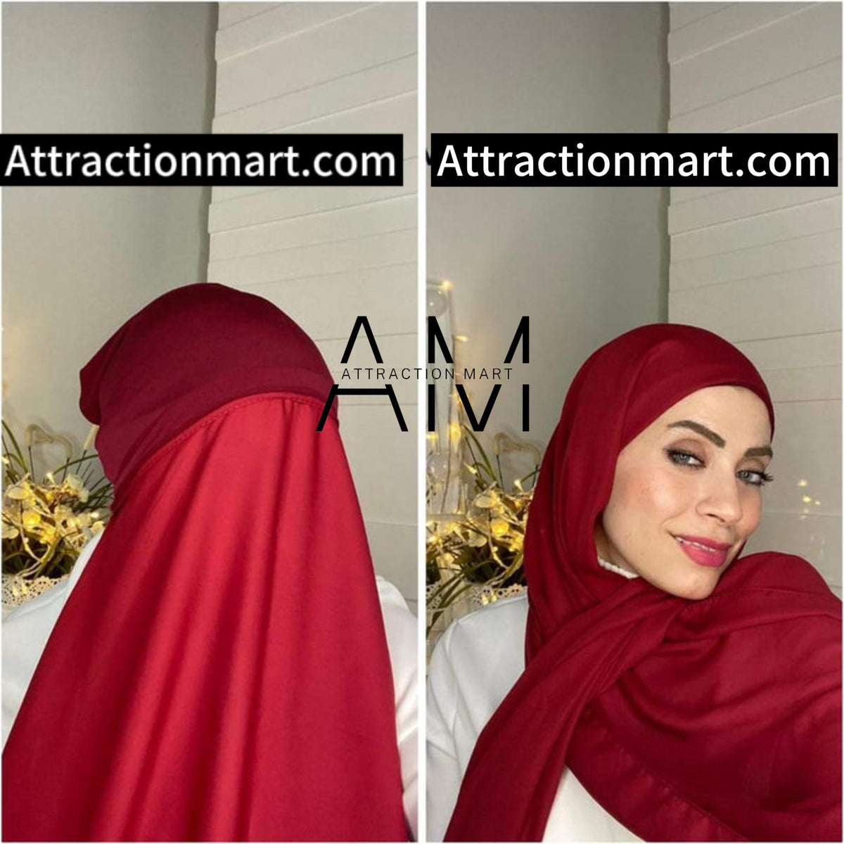 Premium instant chiffon hijab with attached cap in Pakistan - product view 29