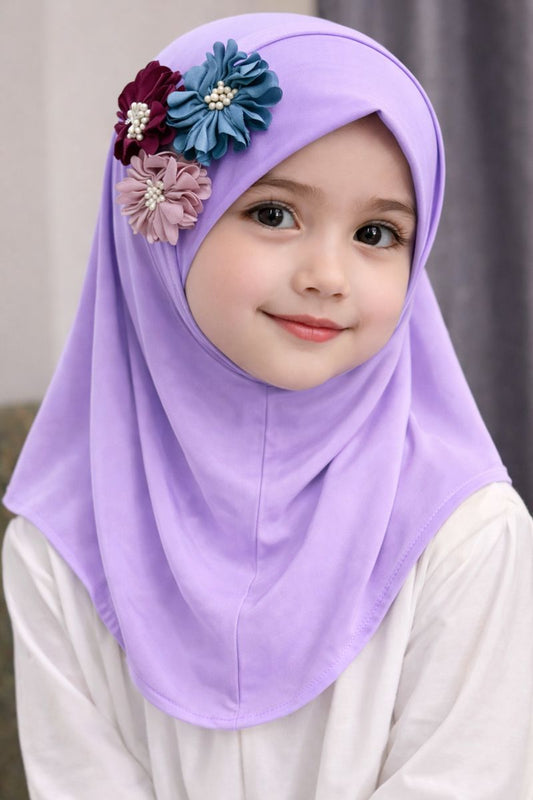 3D Pinky Hijab - Kids Hijab