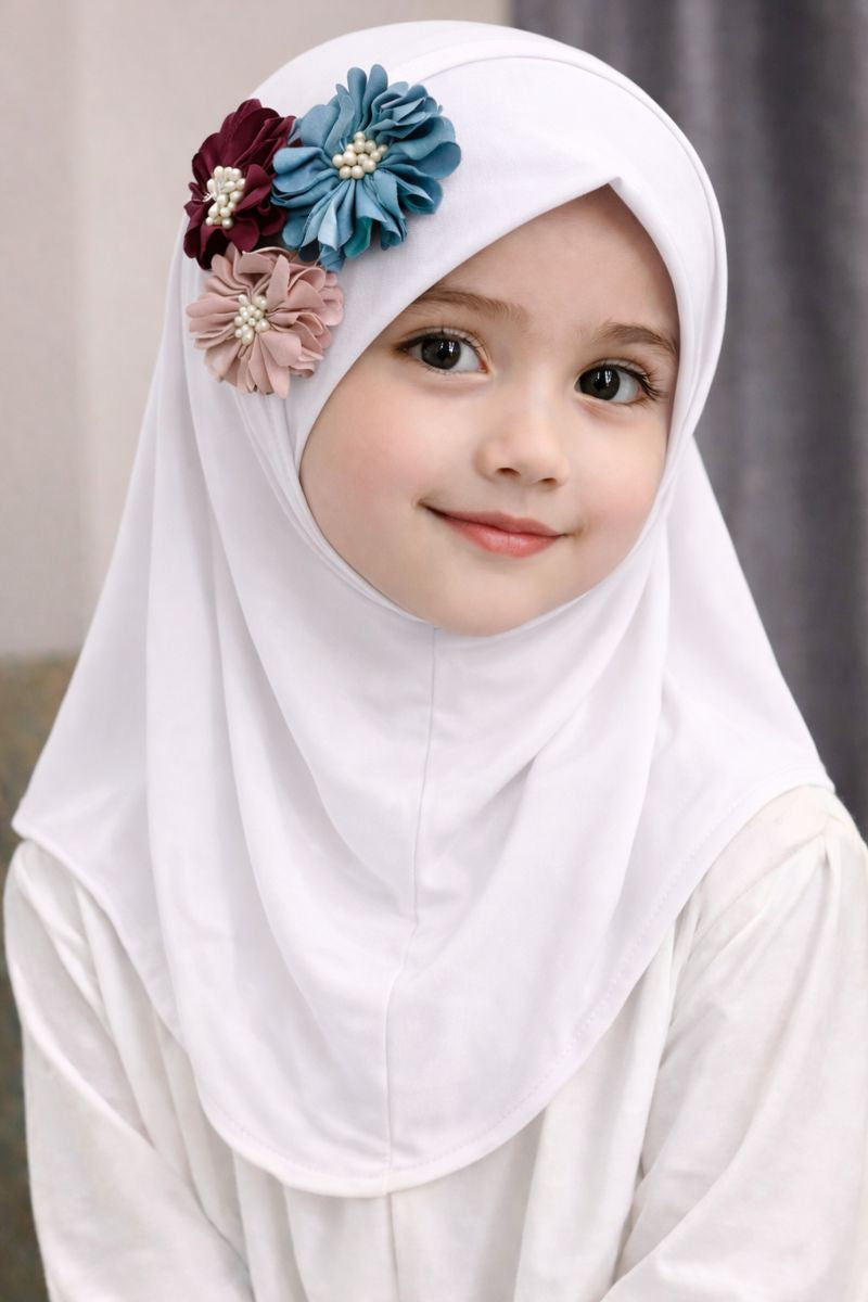 3D Pinky Hijab - Kids Hijab