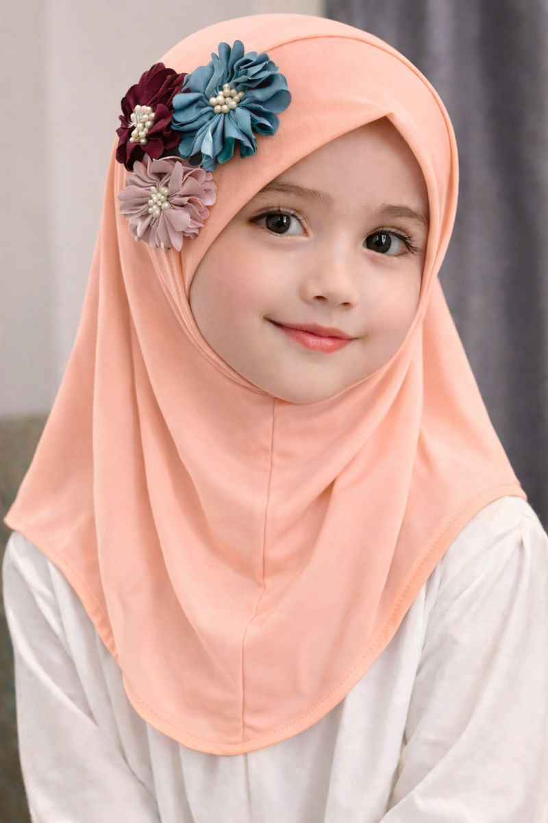 3D Pinky Hijab - Kids Hijab