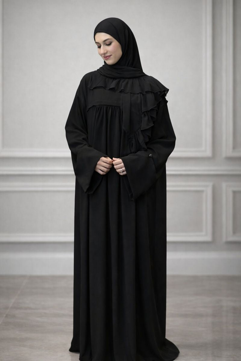 3 in 1 Zipper Abaya for Umrah & Hajj - Complete Abaya and Hijab Set