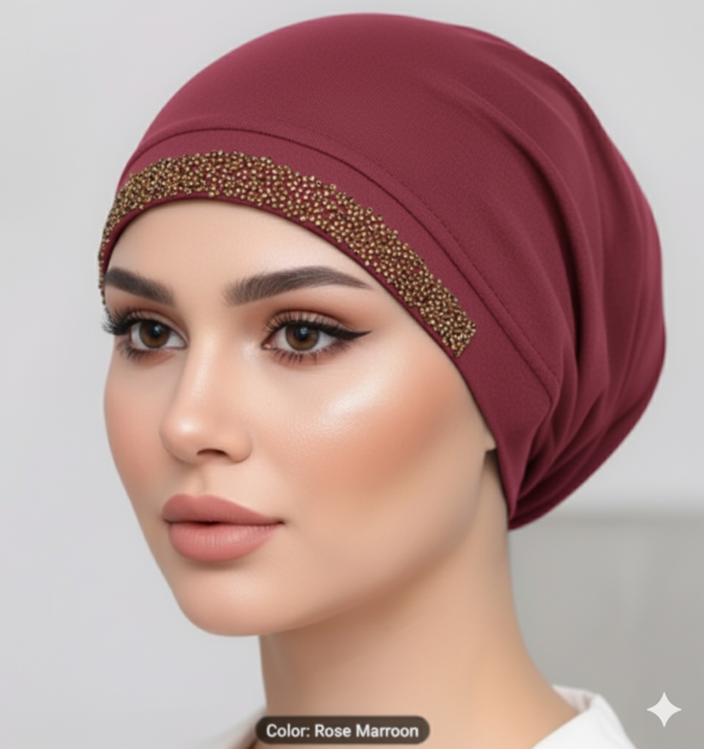 Chandni Glitter Hijab Cap– Premium Jersey Undercap for Women Pakistan