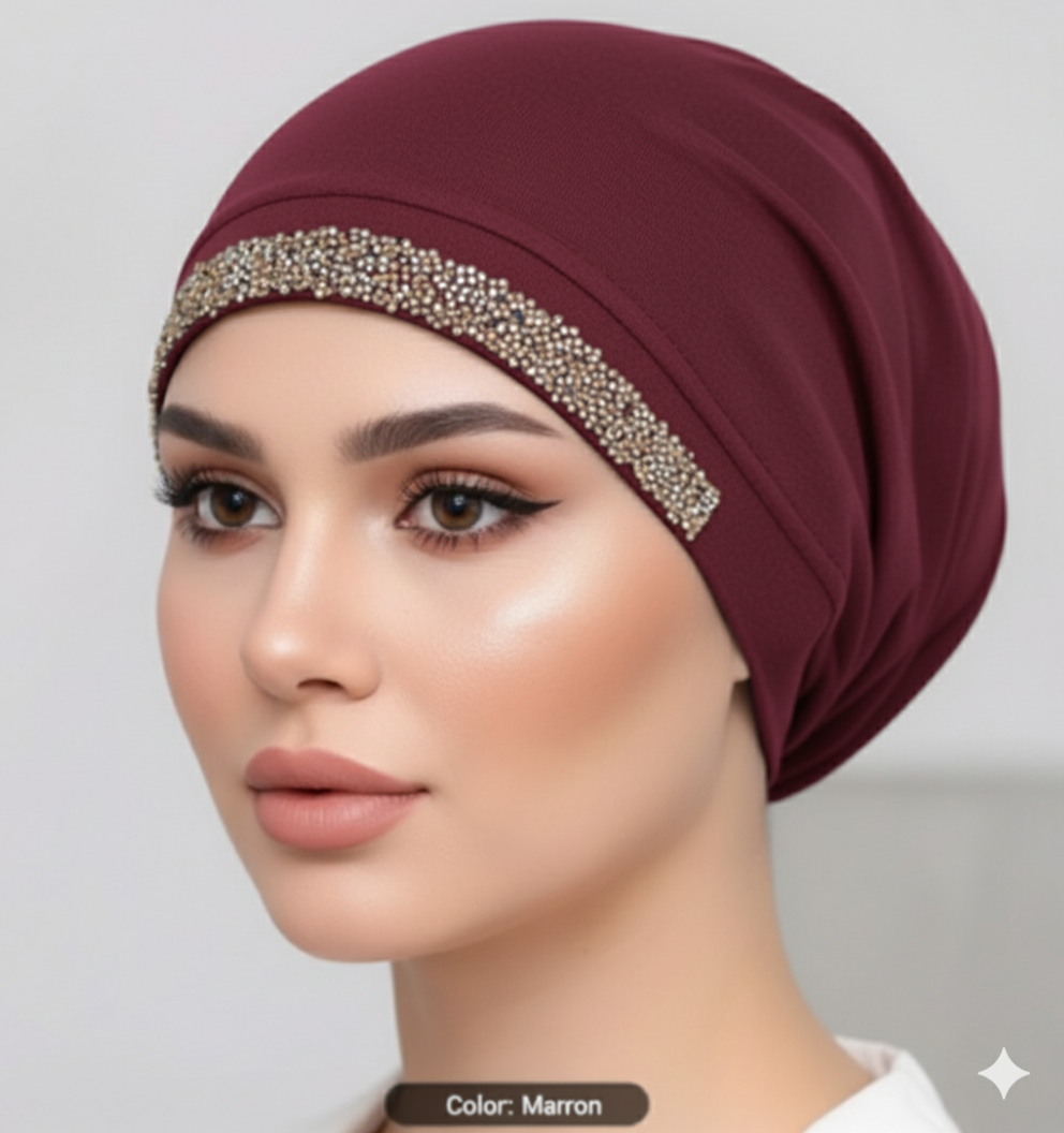 Chandni Glitter Hijab Cap– Premium Jersey Undercap for Women Pakistan