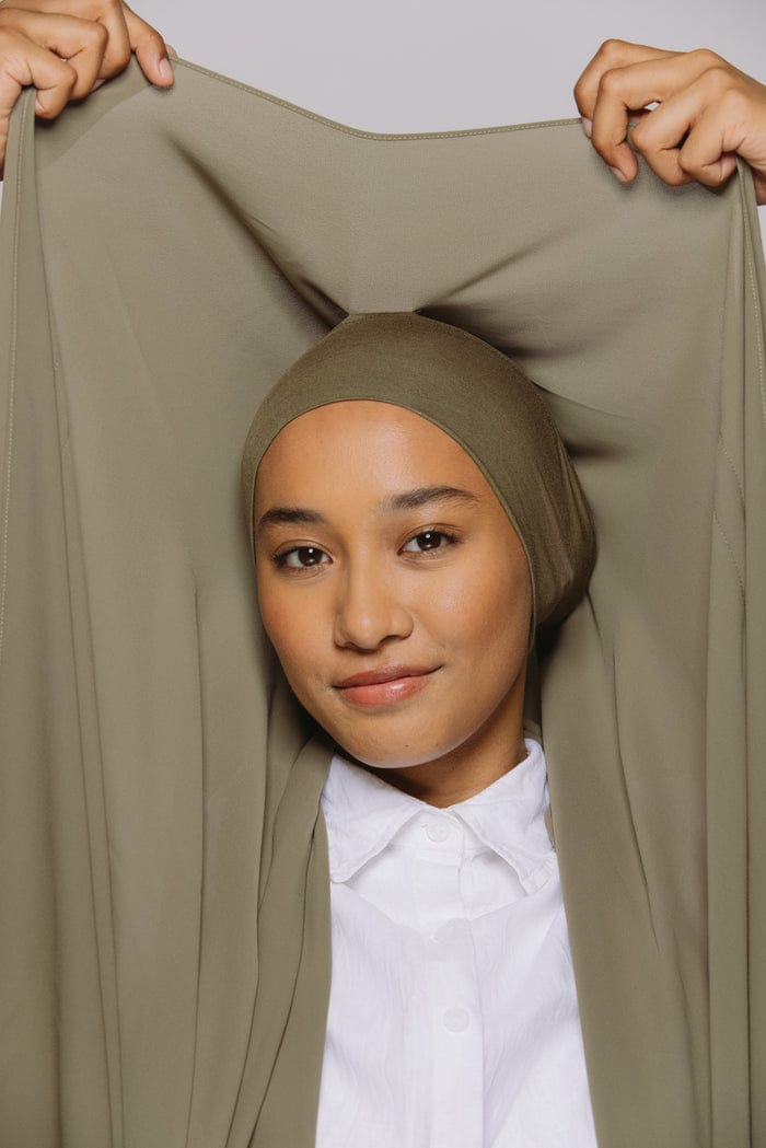 Instant Chiffon Hijab with Built-in Magnet and Under-cap