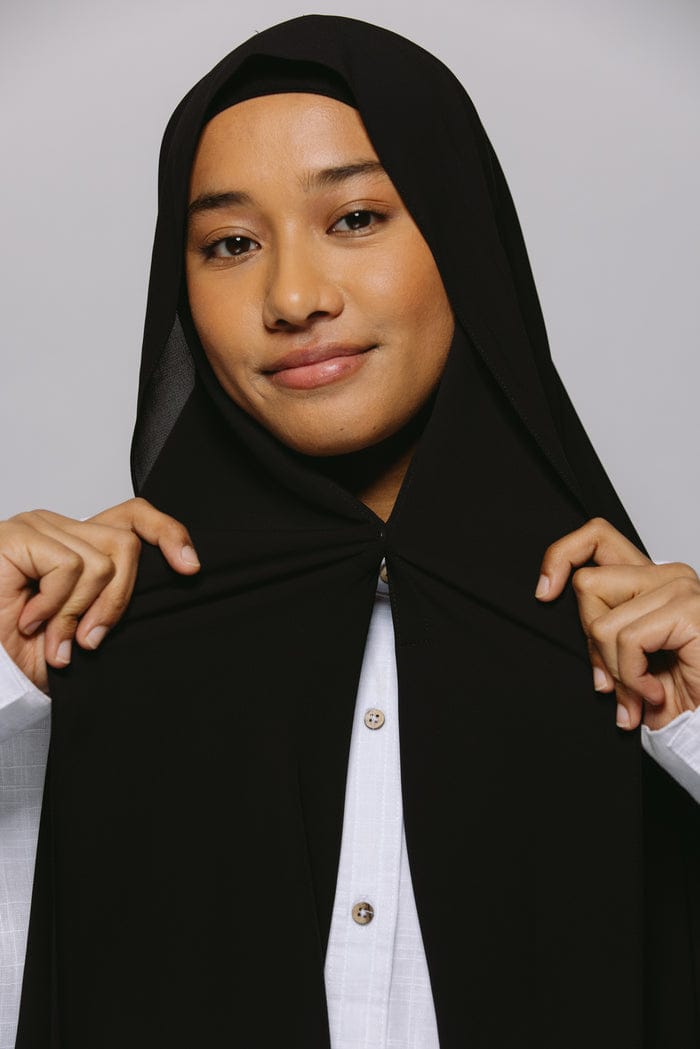 Instant Chiffon Hijab with Built-in Magnet and Under-cap