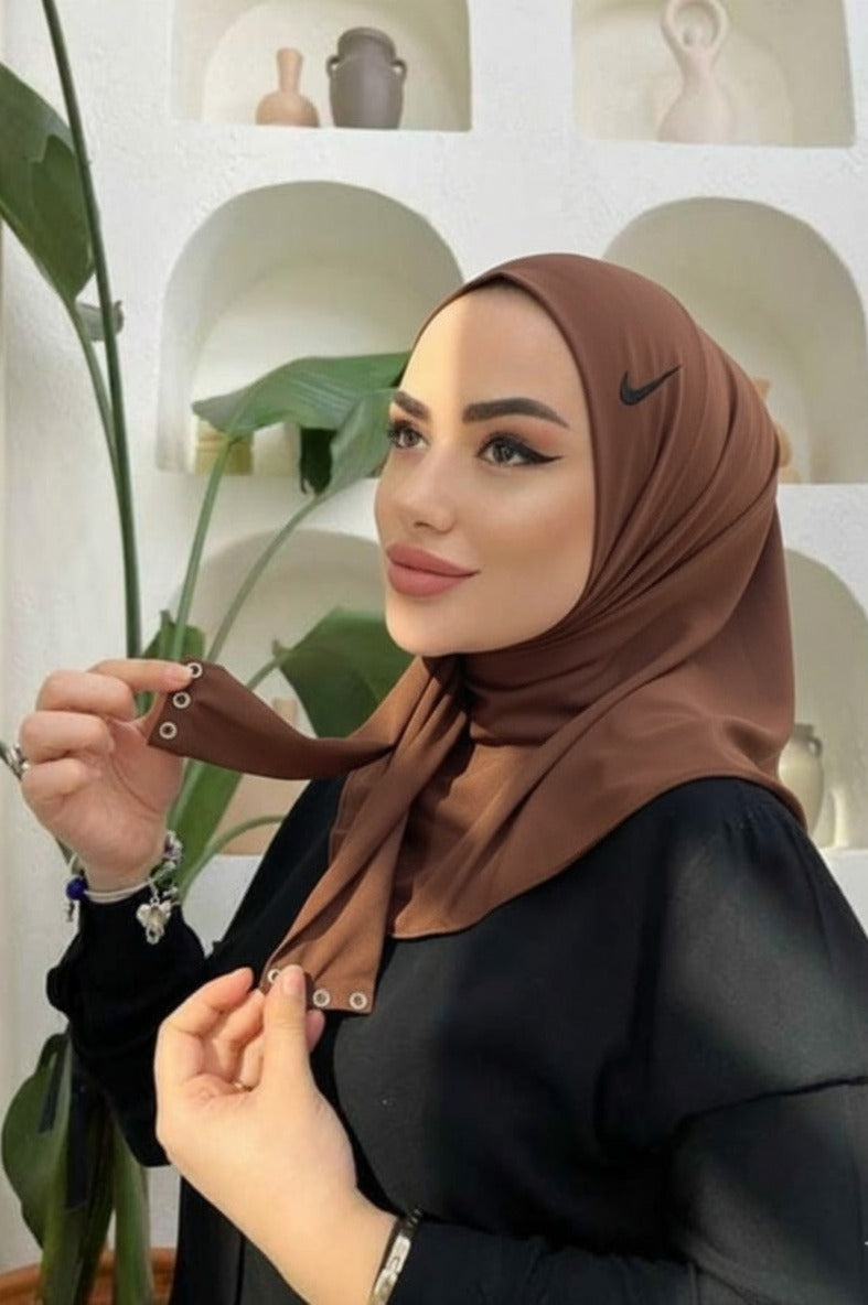 Button Jersey Hijab - Easy to Wear Shayla Hijab