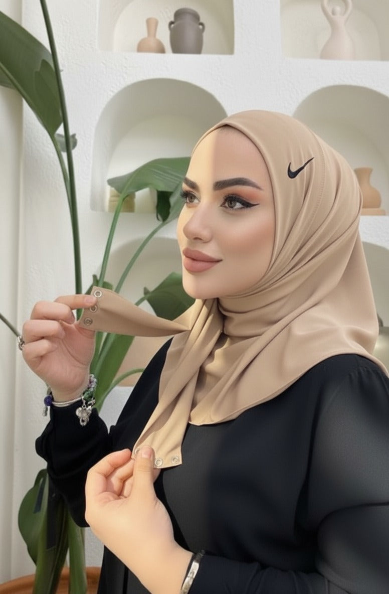 Button Jersey Hijab - Easy to Wear Shayla Hijab