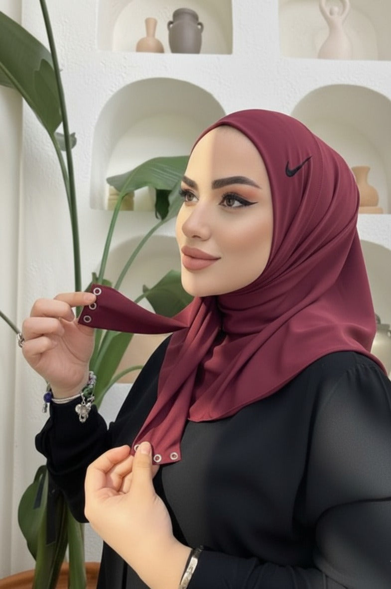 Button Jersey Hijab - Easy to Wear Shayla Hijab