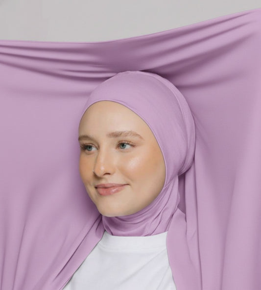 Ninja Chiffon Hijab with Built-in Magnets and Cap