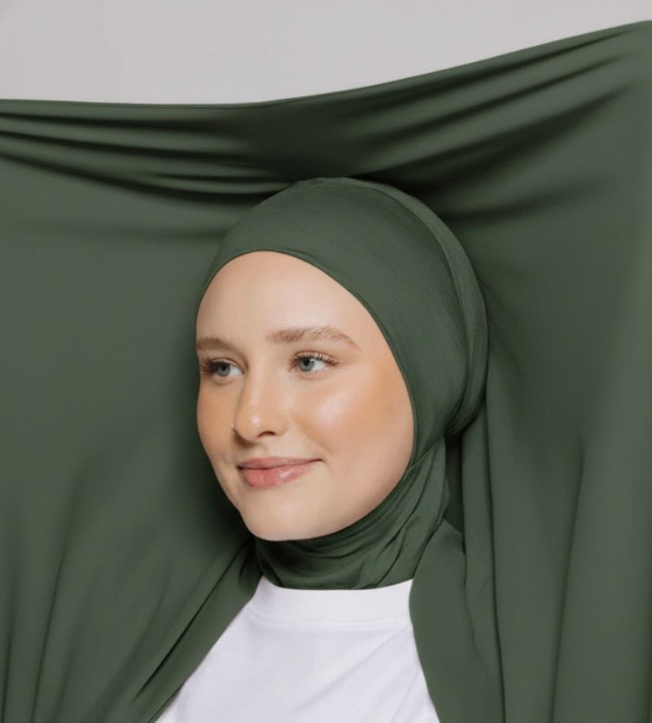 Ninja Chiffon Hijab with Built-in Magnets and Cap