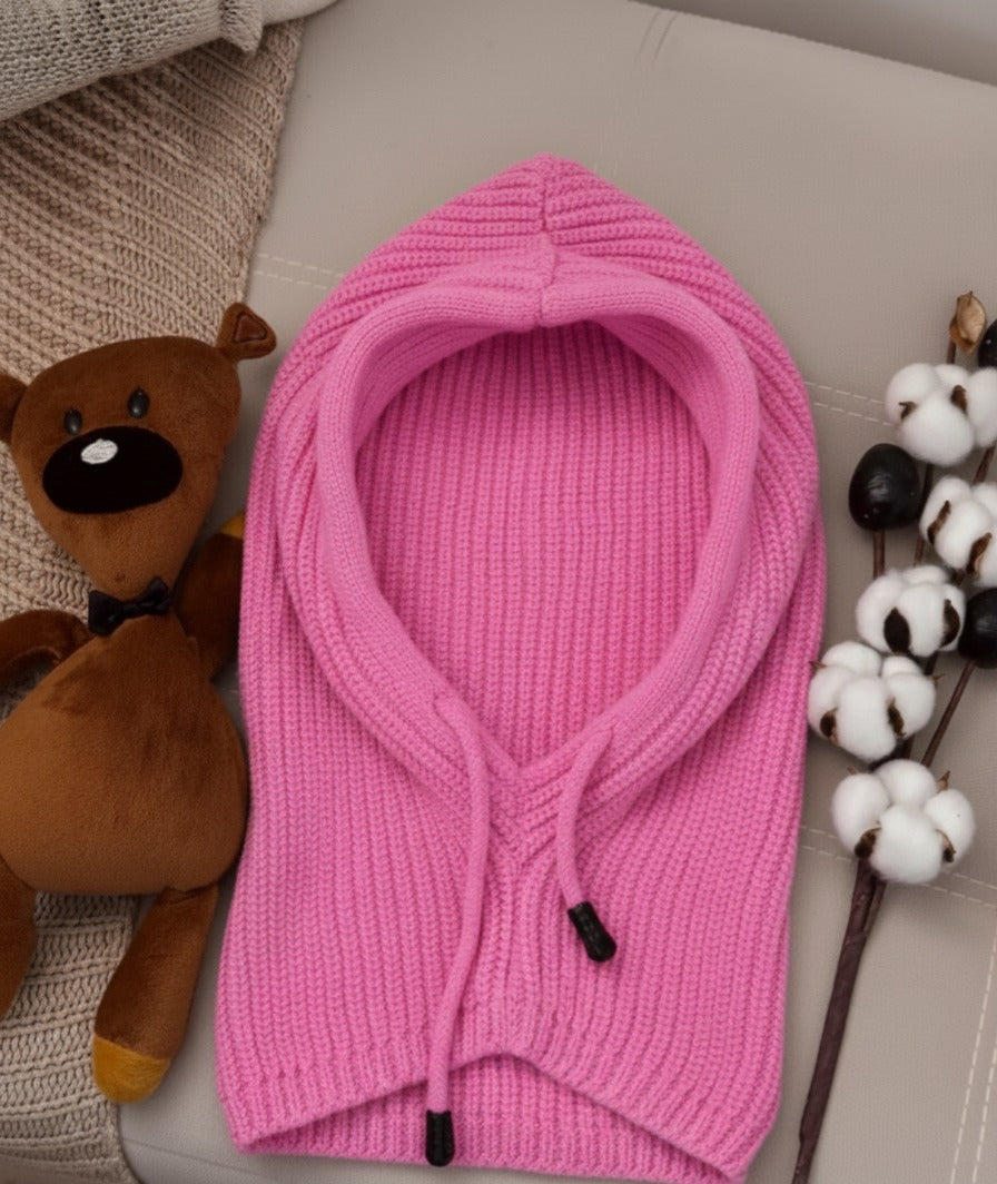 Knitted Hoodie Cap for Winter – Warm & Stylish (Unisex)