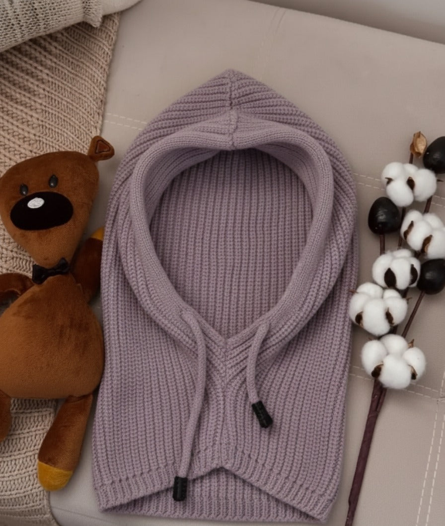 Knitted Hoodie Cap for Winter – Warm & Stylish (Unisex)