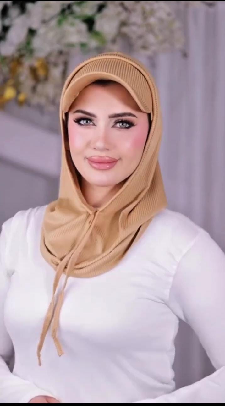 Korean jersey summer Noor hijab with cap in Pakistan - product view 12