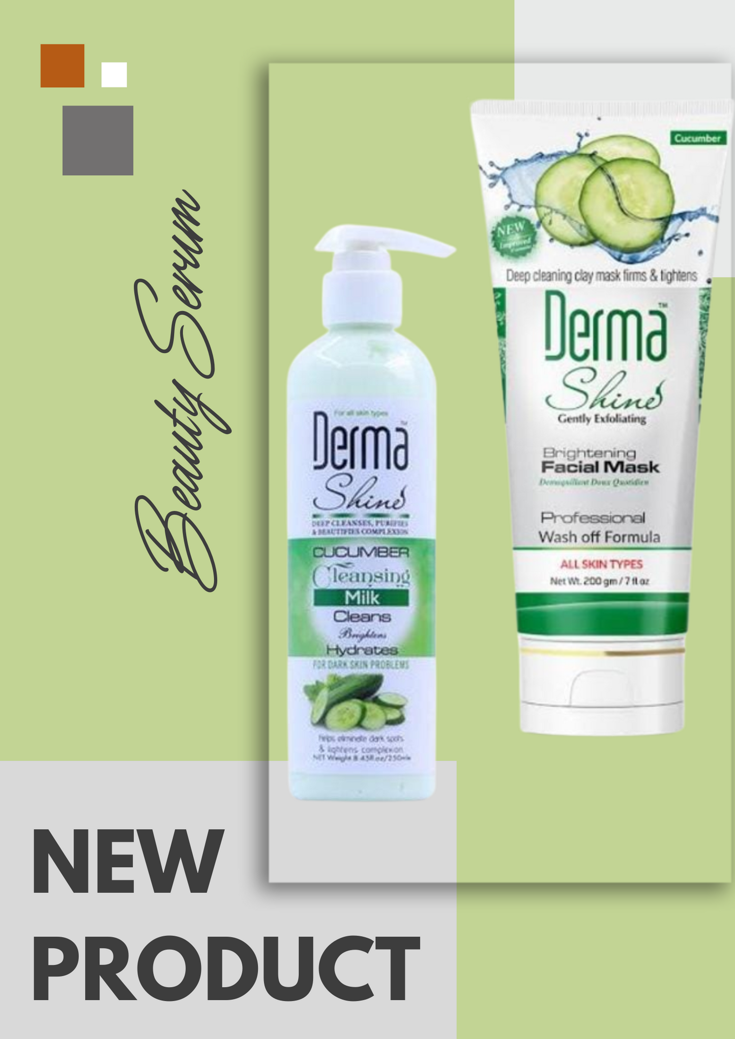 Derma Shine Cleansing Milk & Derma Shine Hydrating Facial Mask