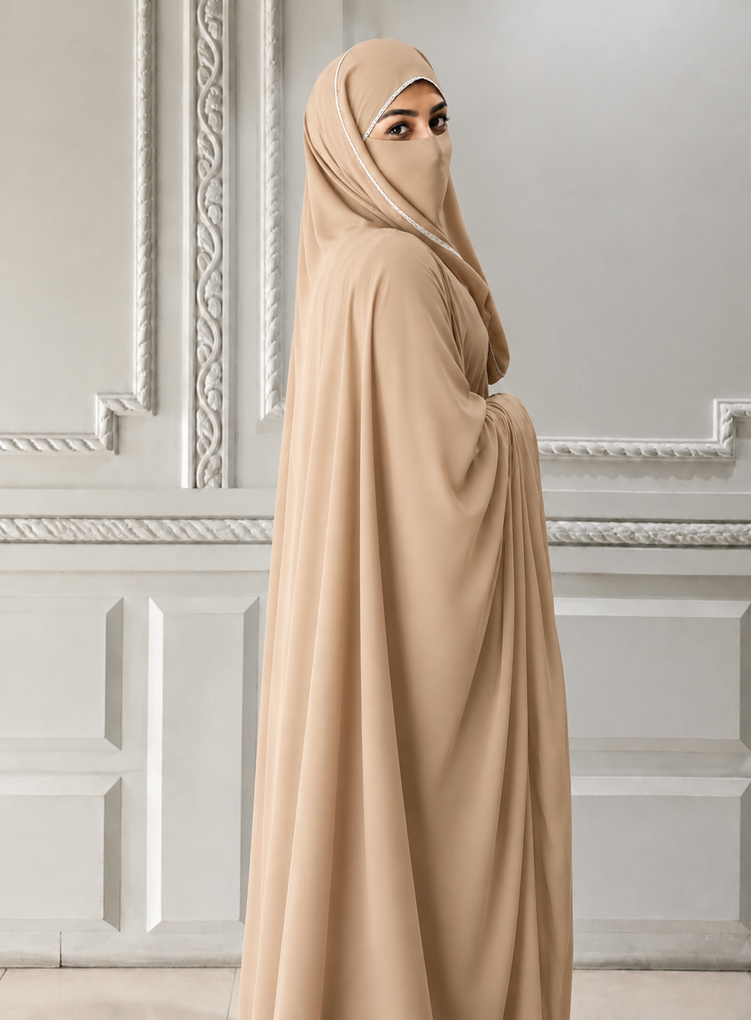 Elegant Haya Chadar with Attached Niqab