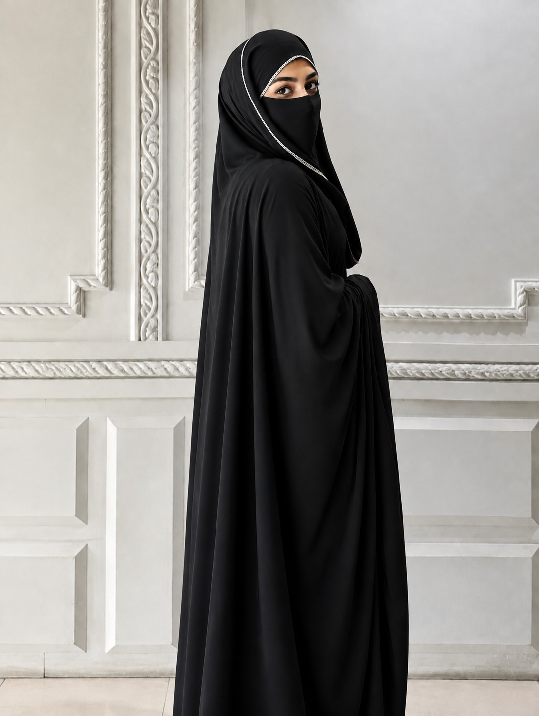 Elegant Haya Chadar with Attached Niqab