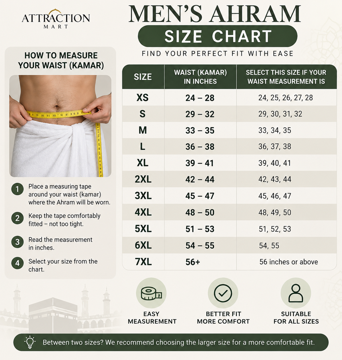 Easy to Wear Ahraam for Men - Pocket Ahraam with buttons