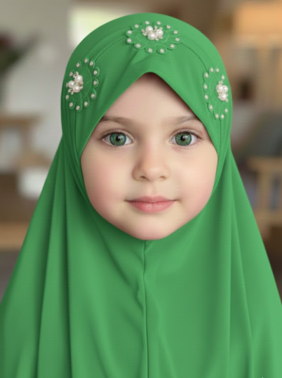 Kids Embroidery Hijab | Easy Wear Scarf for Girls in Pakistan