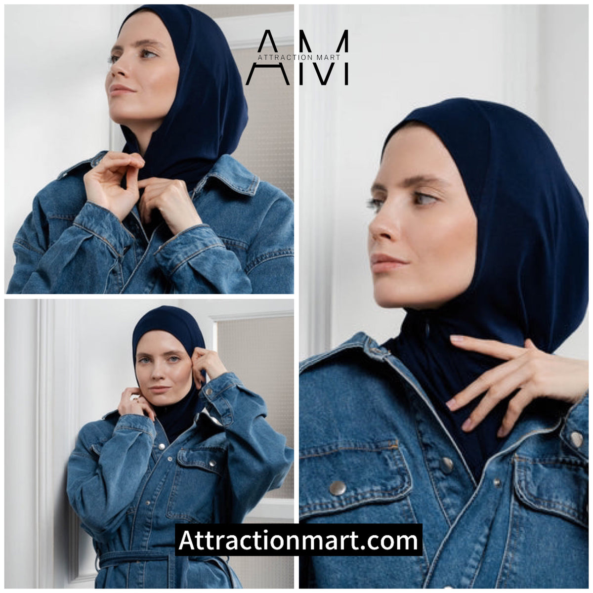 Soft jersey zip hijab easy wear for women in Pakistan - product view 11