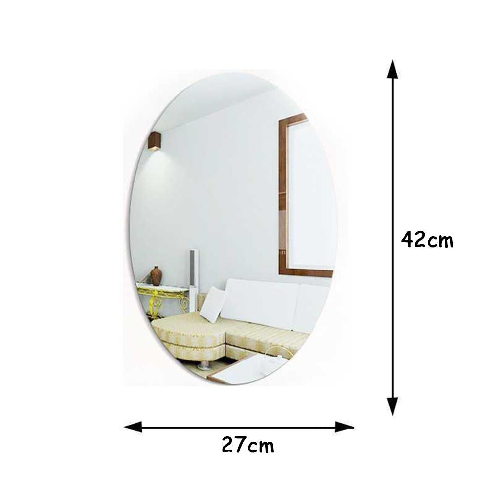 Oval Mirror Wall Stickers