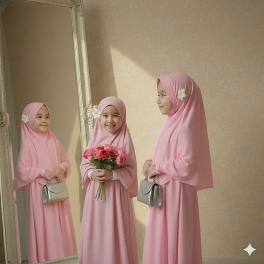 “Kids Abaya with Matching Hijab for Daily Wear | Modest Islamic Dress – Attraction Mart”